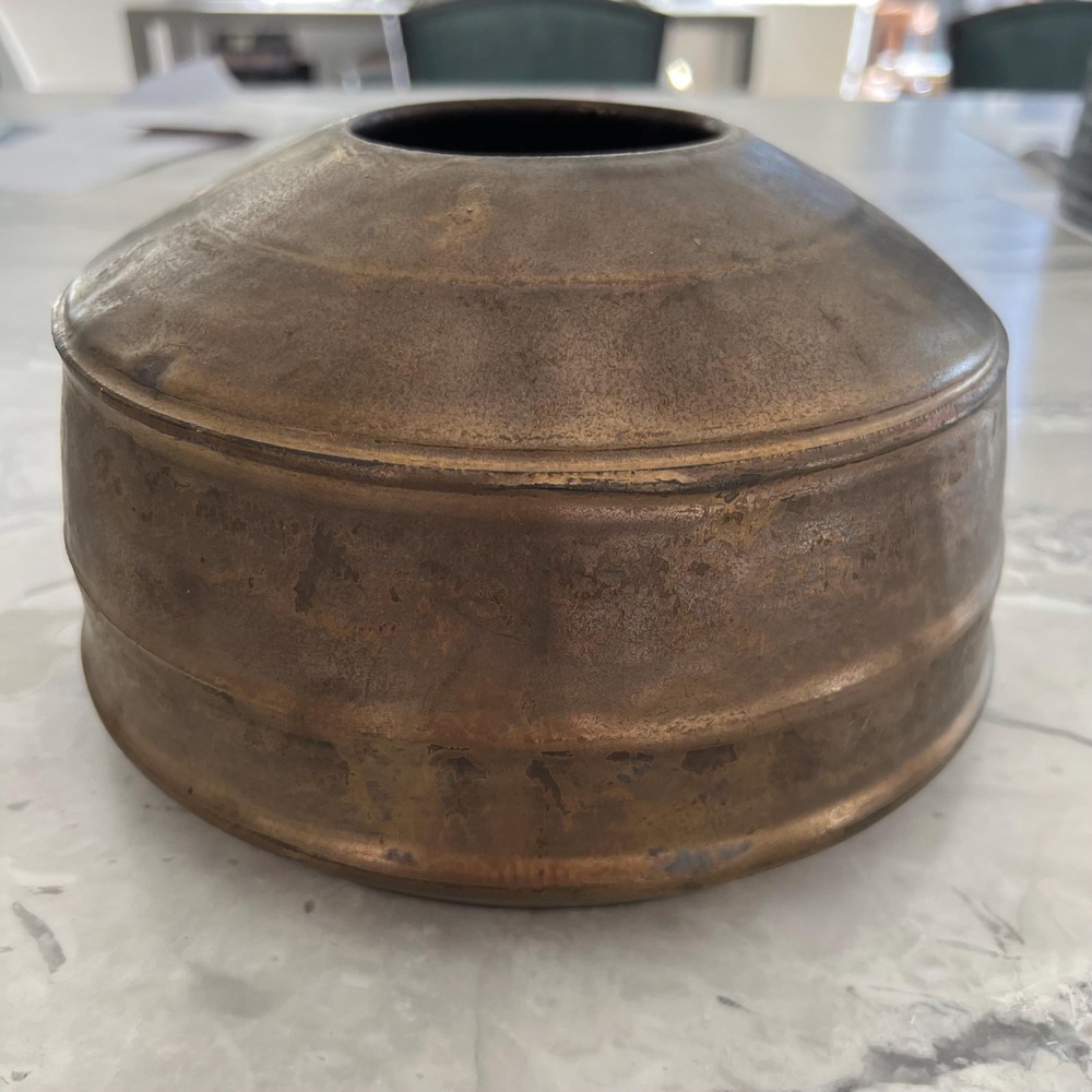 Sculptural handmade‎ copper pottery signed
